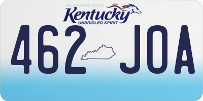KY license plate 462JOA