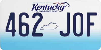 KY license plate 462JOF