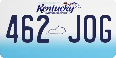 KY license plate 462JOG