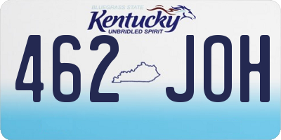 KY license plate 462JOH