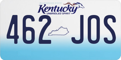 KY license plate 462JOS