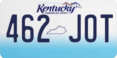 KY license plate 462JOT