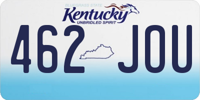 KY license plate 462JOU