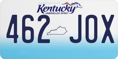 KY license plate 462JOX