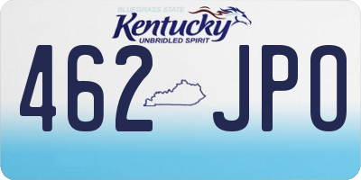 KY license plate 462JPO