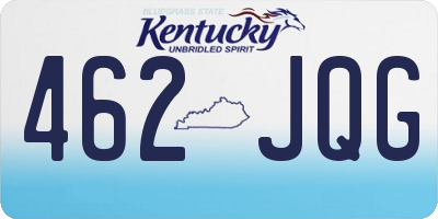 KY license plate 462JQG