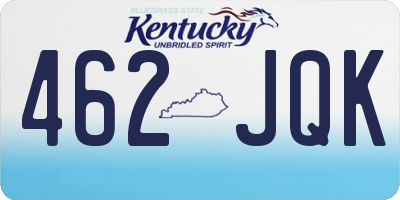 KY license plate 462JQK