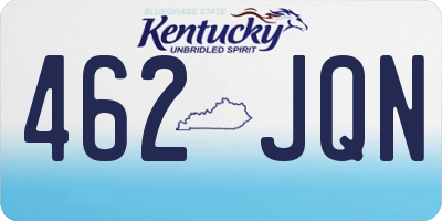 KY license plate 462JQN