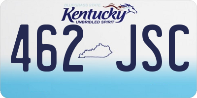 KY license plate 462JSC