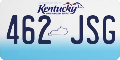 KY license plate 462JSG
