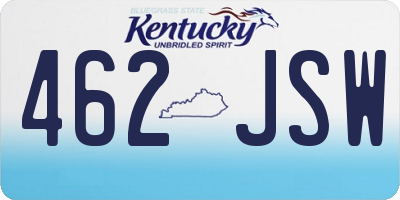 KY license plate 462JSW
