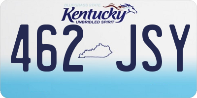 KY license plate 462JSY