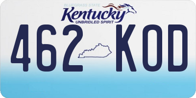 KY license plate 462KOD