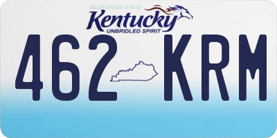 KY license plate 462KRM