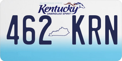 KY license plate 462KRN
