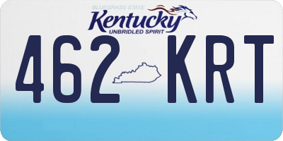 KY license plate 462KRT
