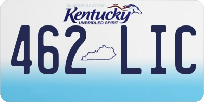 KY license plate 462LIC