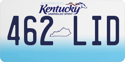 KY license plate 462LID