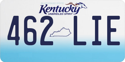 KY license plate 462LIE