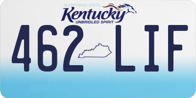 KY license plate 462LIF