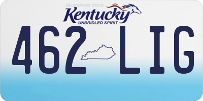 KY license plate 462LIG