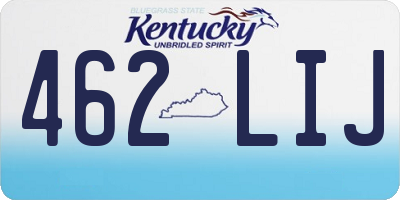 KY license plate 462LIJ