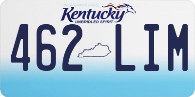 KY license plate 462LIM