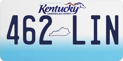 KY license plate 462LIN