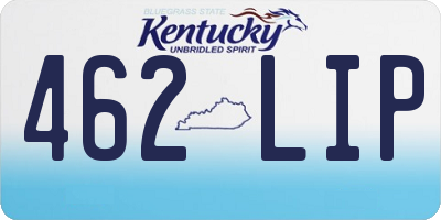 KY license plate 462LIP