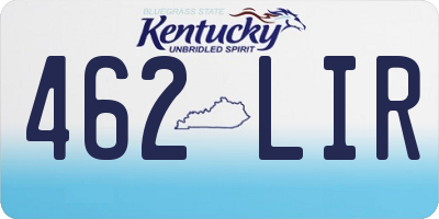 KY license plate 462LIR