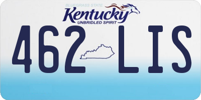 KY license plate 462LIS