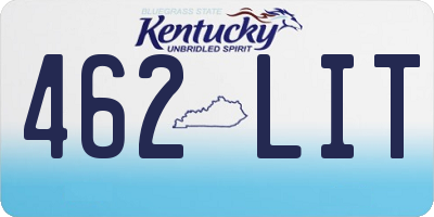 KY license plate 462LIT