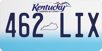 KY license plate 462LIX