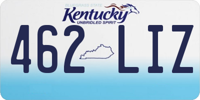 KY license plate 462LIZ