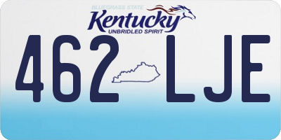 KY license plate 462LJE