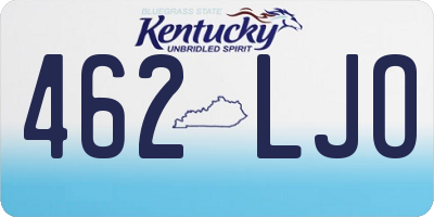 KY license plate 462LJO