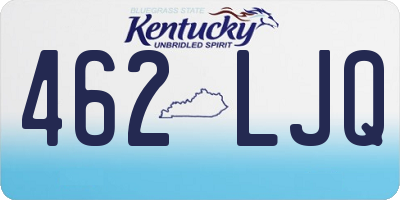 KY license plate 462LJQ