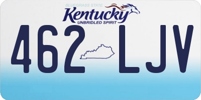 KY license plate 462LJV