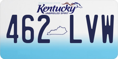 KY license plate 462LVW