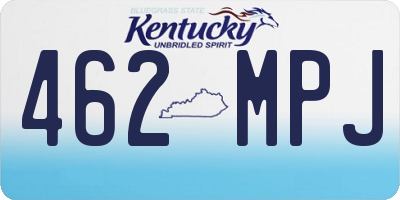 KY license plate 462MPJ