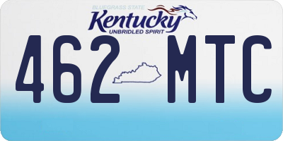 KY license plate 462MTC