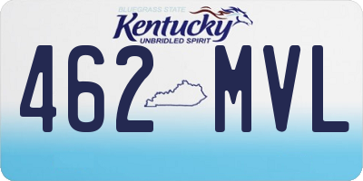 KY license plate 462MVL