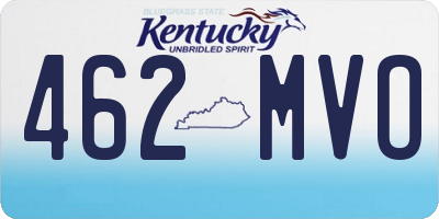 KY license plate 462MVO