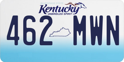 KY license plate 462MWN