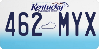 KY license plate 462MYX