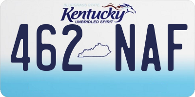 KY license plate 462NAF