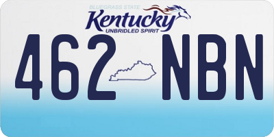 KY license plate 462NBN