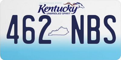 KY license plate 462NBS