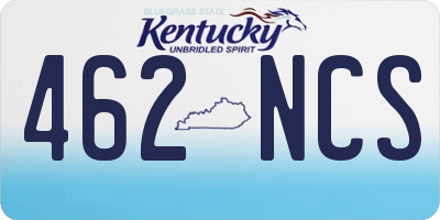 KY license plate 462NCS