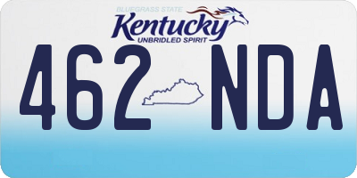 KY license plate 462NDA